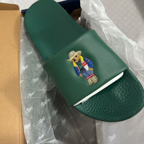 Embroidered Bear Polo Slides - Unisex - Picture 2 of 3